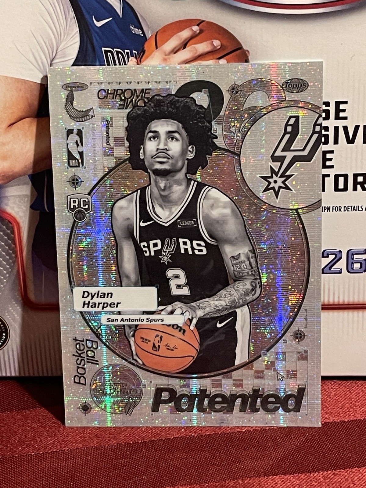DYLAN HARPER RC 2025-26 Topps Chrome Case Hit SSP Patented San Antonio Spurs