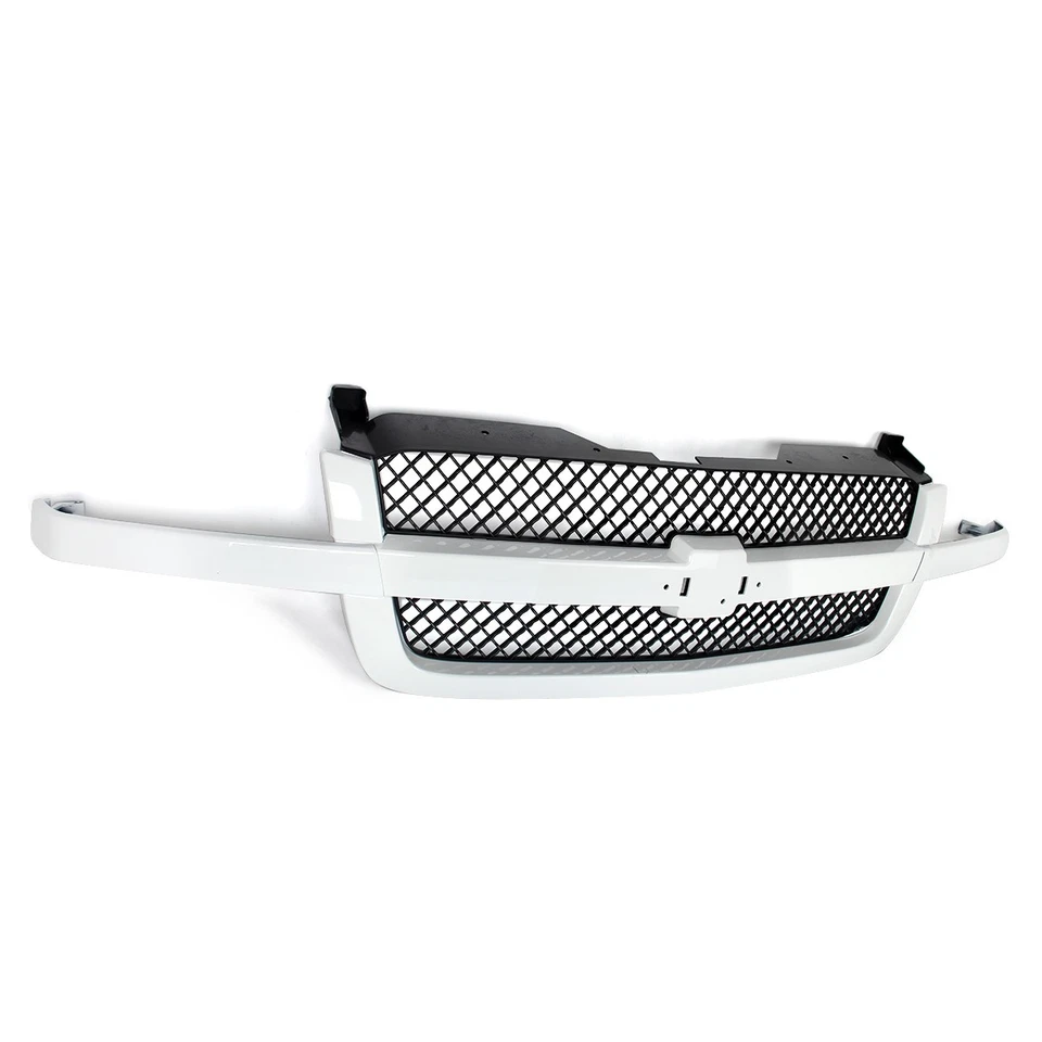 Summit White Front Bumper Grille For 2003-07 Chevrolet Silverado 1500 2500 3500 - Imagem 3 de 4