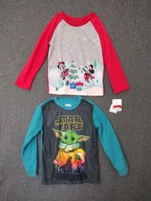 Girls 2 Pack Long Sleeve T-Shirts Assorted Brand Size 6-7