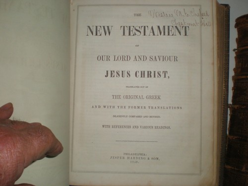 Antique 1859 Civil War Era Holy Bible Old New Testament Named Owner Illus. Book - Bild 15 von 16