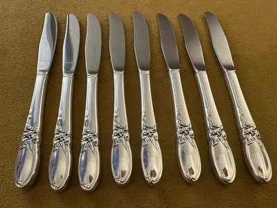 Oneida WHITE ORCHID Community Silverplate Flatware -Set of 8