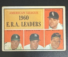 Jim Bunning 1961 Topps ERA Leaders #46 - Detroit Tigers - Crease