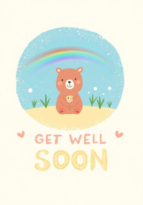 Genesungskarte Teddy, Gute Besserung Karte Get Well Soon Aufmunterungskarte Name