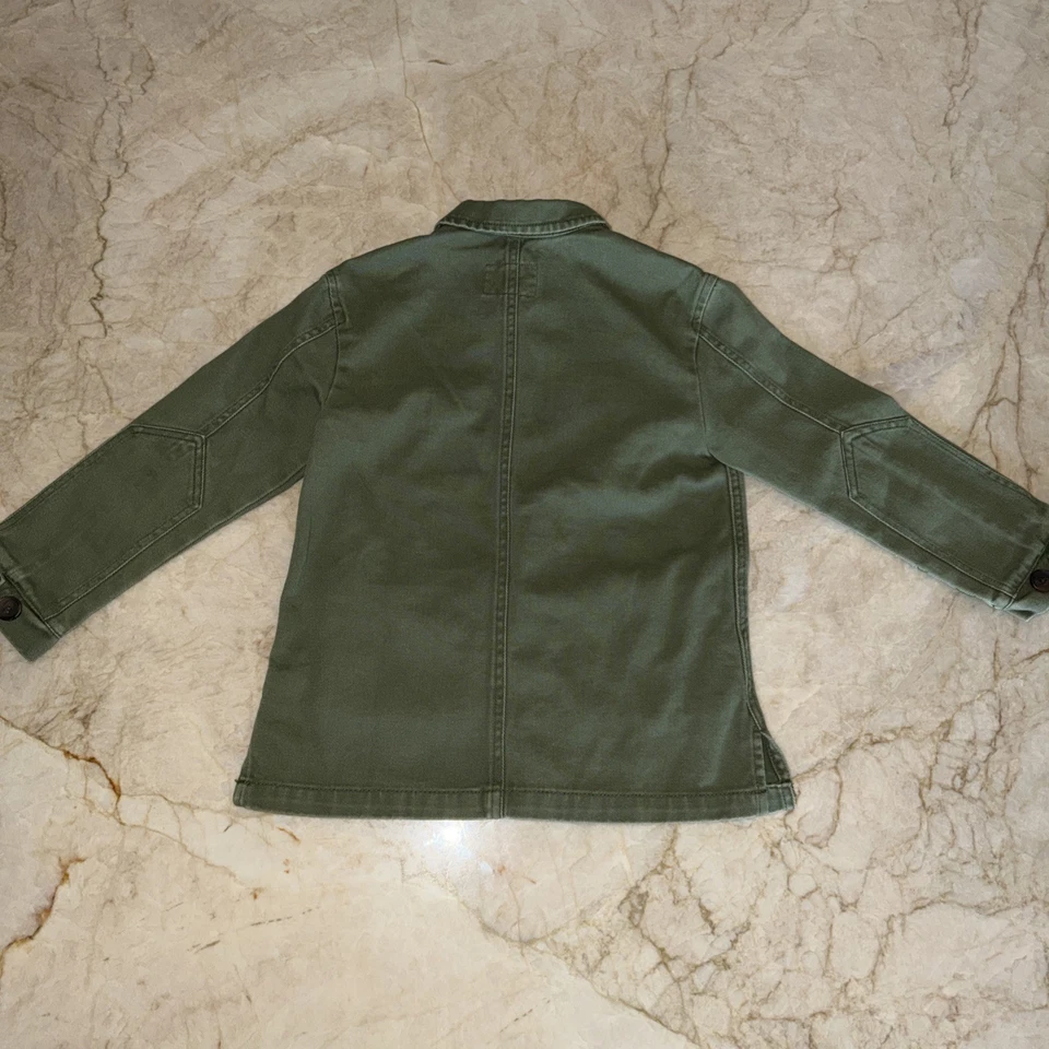 Zara Kid Unisex Boys Or Girls Green Long Sleeve Utility Jacket Size 8 - Image 4 of 4