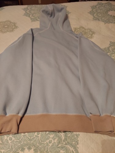 Felpa con cappuccio e zip intera vintage P. Miller Y2K Master P bambino blu/abbronzatura senza limiti XL - Foto 16 di 16