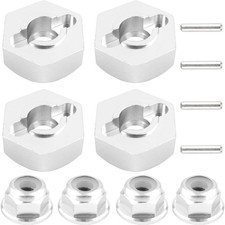 12mm Wheel Hex Hubs Drive Adapter 5mm Thick  Flange M4 Lock Nuts Aluminum fo...