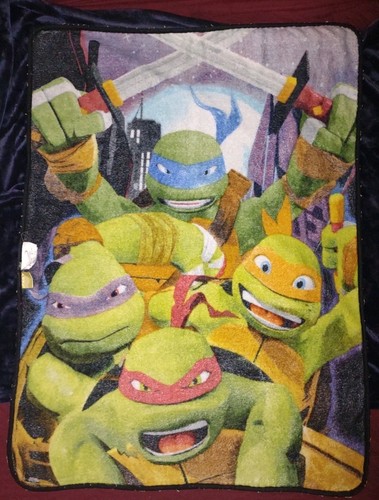 Nickelodeon TMNT Soft Plush Blanket/Throw 50"X38" Teenage Mutant Ninja Turtles - Picture 3 of 4