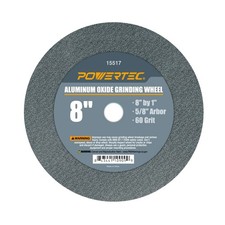 POWERTEC Bench Grinder Wheel 8 Inch 60 Grit, Aluminum Oxide Grinding 60 Grit