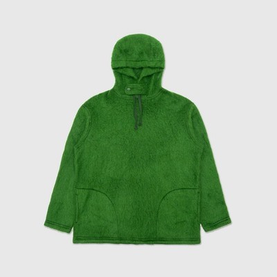 Engineered Garments Long Sleeve Hoody Kelly Green Solid Mohair New