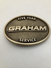 Graham Five Year Service Belt Buckle Solid Brass