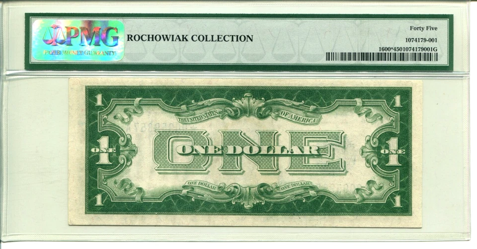 FR 1600* 1928 $1 Star Silver Certificate PMG 45 CHOICE EXTREMELY FINE - Image 2 of 2