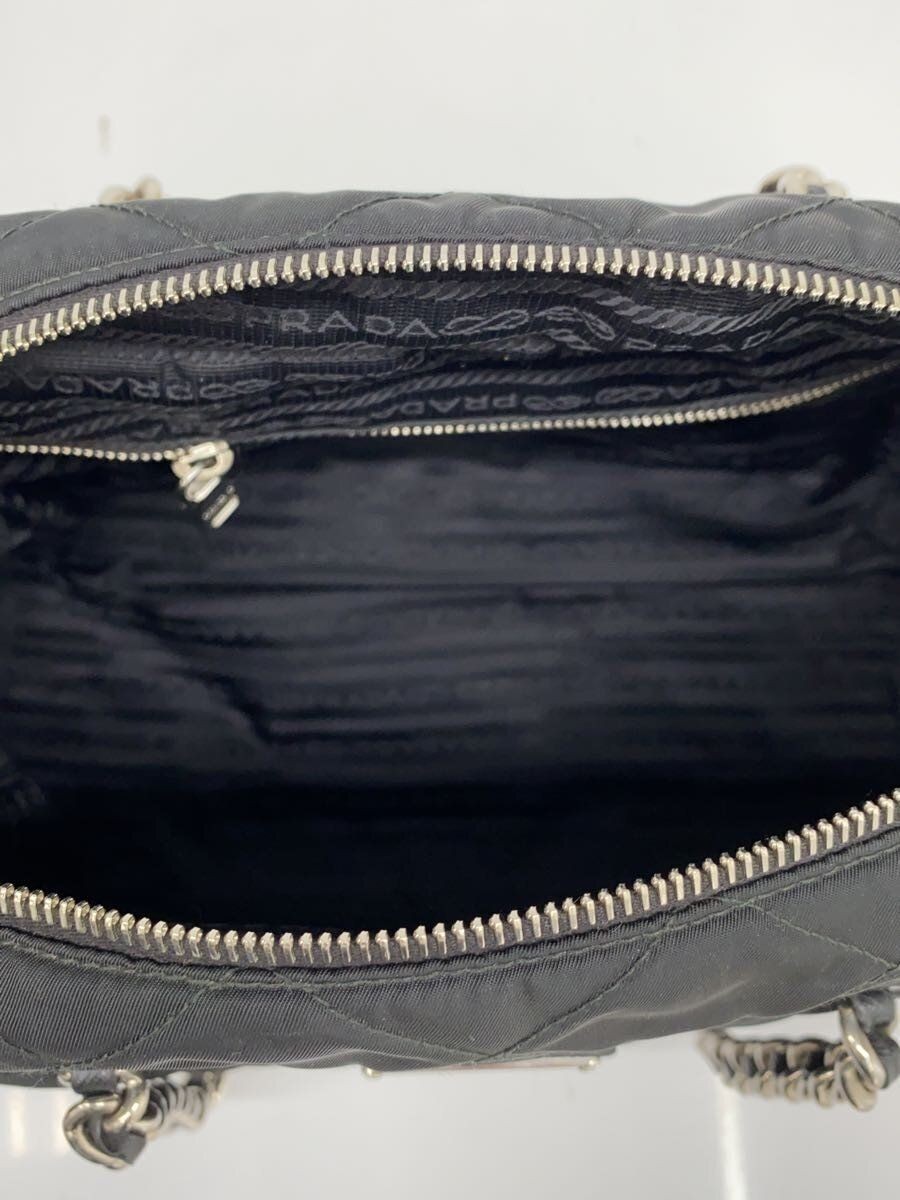 PRADA Handbag Polyester Black Solid Used - image 6