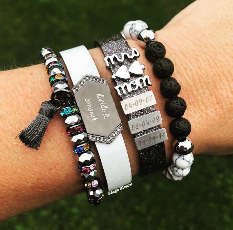 ¡ÚLTIMO! Pulsera elástica Keep Collective pavé hematita JOY, ¡muy buscada! Foto 2 de 3