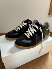 Maison Margiela Replica black leather sneakers UK 7 EU 41