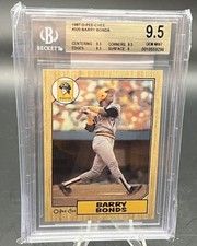 1987 O-Pee-Chee Barry Bonds Rookie Card BGS 9.5 Gem Mint Graded OPC Baseball 320. rookie card picture