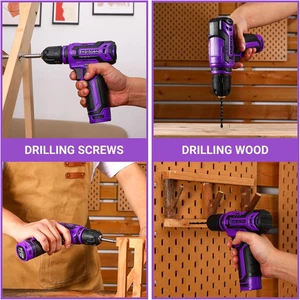 Cordless Drill 12V Power Set 800RPM Electric Drills Small 3/8" Keyless Chuck Box