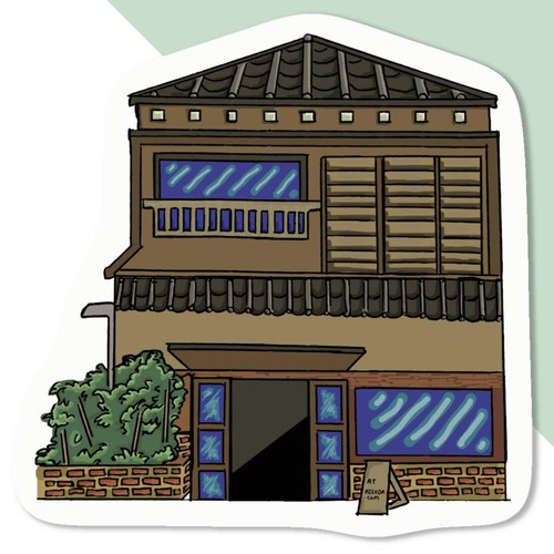 'Plain Japanese Storefront' Decal Stickers (DW044842)