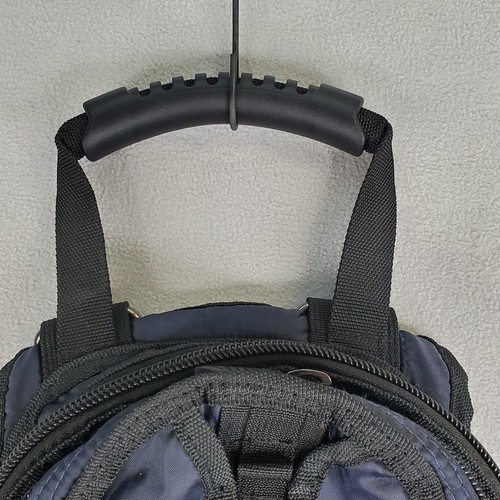 Mochila Vespa 16 pulgadas azul marino nailon equipo scooter bolsa de viaje utilitaria cercanías usada en excelente estado - Imagen 7 de 24