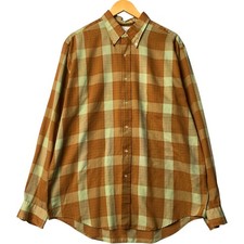 Vintage 60'S-70'S Towncraft Penneys Long Sleeve Button-Down Check Shirt Men'...