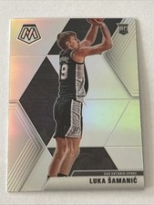 2019-20 Panini Mosaic Luka Samanic RC Silver Prizm #235 San Antonio Spurs Rookie