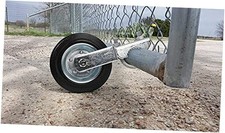 Gate Wheel for Metal Swing Gate with 1-5/8" Thru 2" Gate Frames, 1 Pack Silver