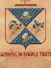 Beaded FAITHFUL IN SIMPLE TRUTH Paper Punch Motto Sampler unique — photo 2