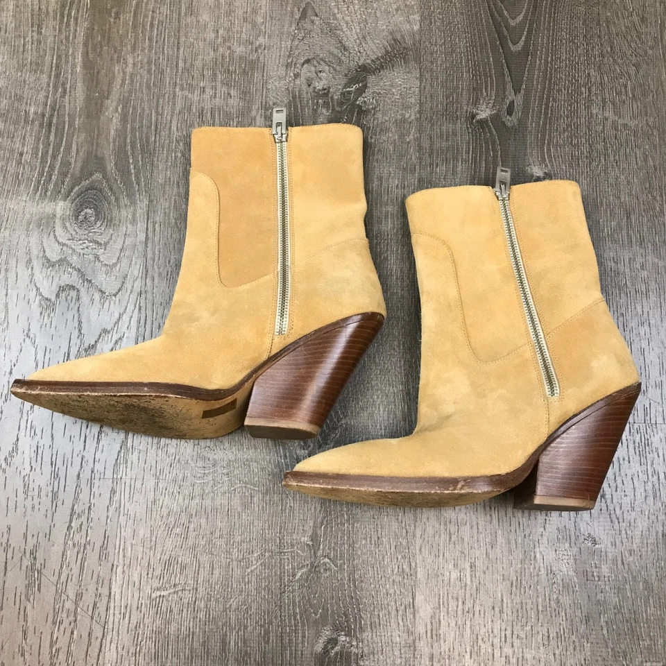 Botas al tobillo IRO Paris para mujer de gamuza de cuero vaquero occidental punta en punta 38 Foto 2 de 4