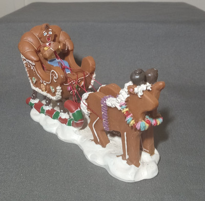 Lemax Sugar 'N Spice Ginger Sleigh Figurine From Christmas Cottage Collection