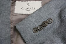 Canali 1934 CURRENT Gray Woven 100 Wool 2 Pc Suit Jacket Pants Sz 46R