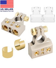 Battery Terminal Connectors, 2 Pack, 0/2/4/6/8/10 AWG Terminals, Car Batt