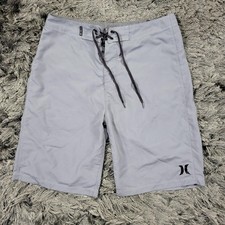 Hurley Board Shorts Mens 29 Gray Recycled Polyester Swim Trunks Surf Beach