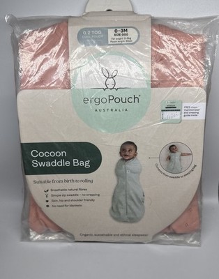 Ergopouch 0.2 Tog Cocoon Swaddle Sleeping Bag pink, 0-3 Months 