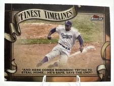2025 Topps Finest Jackie Robinson Finest Timelines #FT-18 Dodgers
