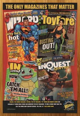 2000 Wizard/Toyfare/InQuest/In Print Ad/Poster Ed McGuinness Superman Pokemon