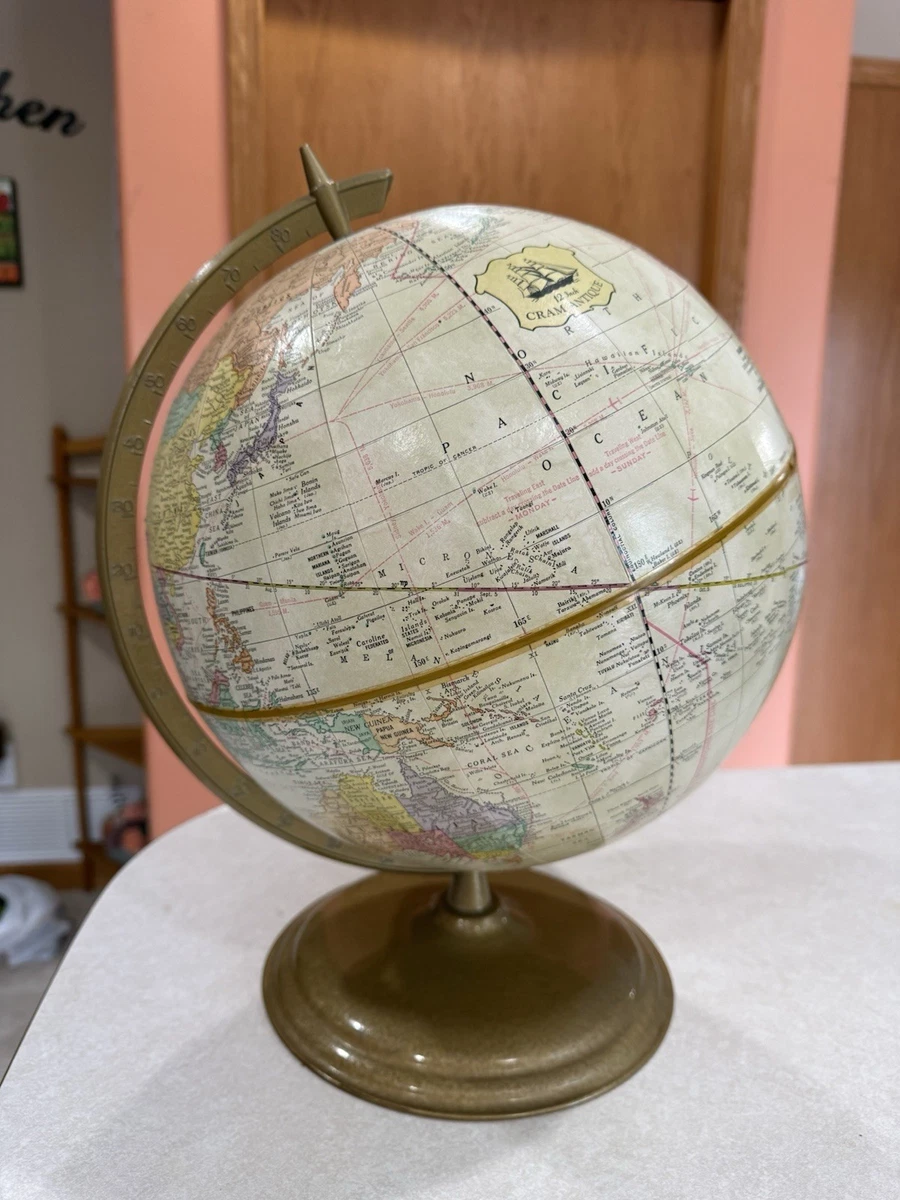 George F. Cram Co. Antique 9 to 12 Inch World & Celestial Globes