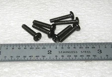 4-40 X 1/2" SCREW PAN HEAD  PHILLIPS BLACK OXIDE ALLOY STEEL  - 100 pcs