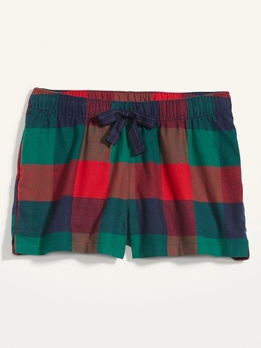 Nuevo con etiquetas Antiguo Pijama Boxer Azul Marino Franela Pantalones Cortos Dormir Salón Grande Multi Cuadros Mujeres S - Imagen 2 de 2