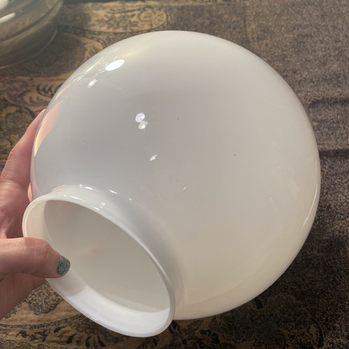 Paralume lampada vintage vetro bianco copertura luce rotonda globo sfera 9" - Foto 9 di 12