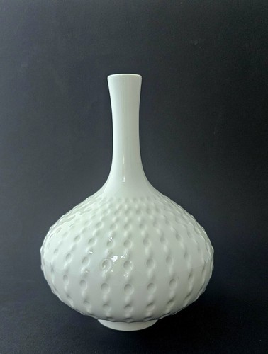 Jarrón Meissen OP Art blanco L. Zepner años 60  - Imagen 3 de 11