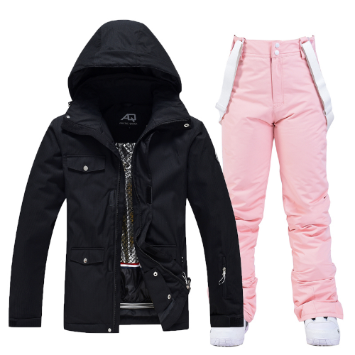 Traje de esquí invierno hombres mujeres color liso nieve esquí chaqueta a prueba de viento snowboard pantalones - Imagen 10 de 39