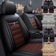 PU Leather Car Seat Cover Full Set For Chevy Silverado GMC 1500 2500 3500HD