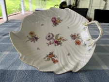 KPM Berlin Iron Cross Kaiser Dresden Floral Leaf Server - WW1 Rare 