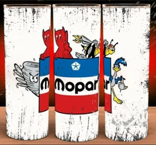 Mopar Road Runner Character Grunge Distressed Tumbler 20 oz