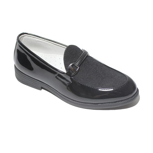 Boys Formal Shoes Embossed Slip On Loafers Shoe Classic Tuxedo Dress Shoes