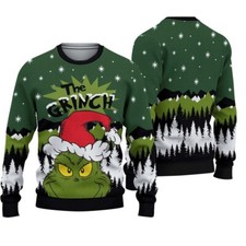 The Funny Character Christmas, The Grin Ugly Christmas Sweater For Men S-5XL