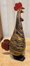 Murano Glass ROOSTER Beautiful Colorful Glass Of Venice 12" Tall 2 Lb 14 OZ