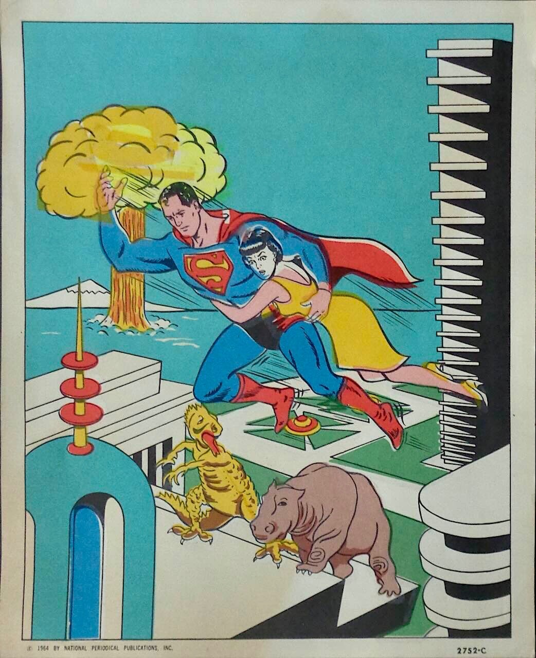 SUPERMAN 1964 original DC Comics poster C RARE 9x11 | eBay