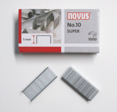 ORIGINAL NOVUS NO. 10 SUPER - Heftklammern Klammern Tackernadeln 1000Stk. 9x5mm