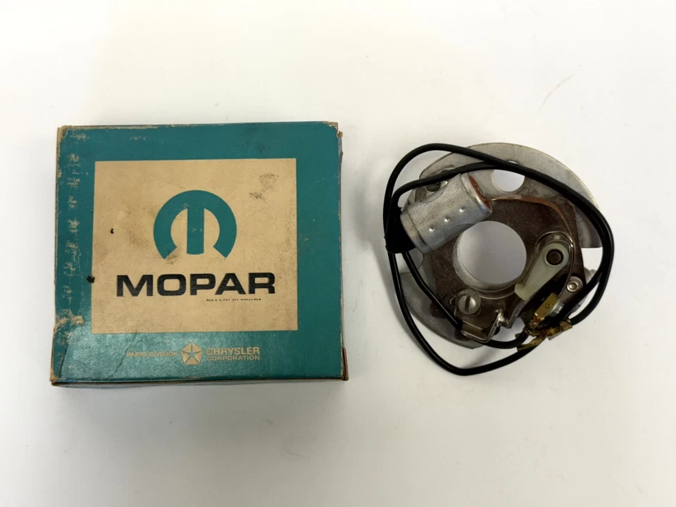 Chrysler 1958-1961 Placa de interruptor Autolite de un solo punto 8 cilindros 2275580 Nuevo de Lote Antiguo Foto 3 de 4