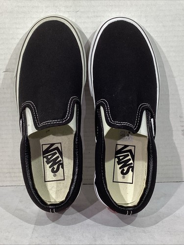 Vans Women’s Size 5.5 EU 35 Black Canvas Classic Slip On Sneakers AJ-838 - Picture 7 of 9